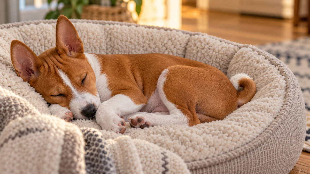 Basenji ilan — uyuyan Basenji yavru ilan fotoğrafı